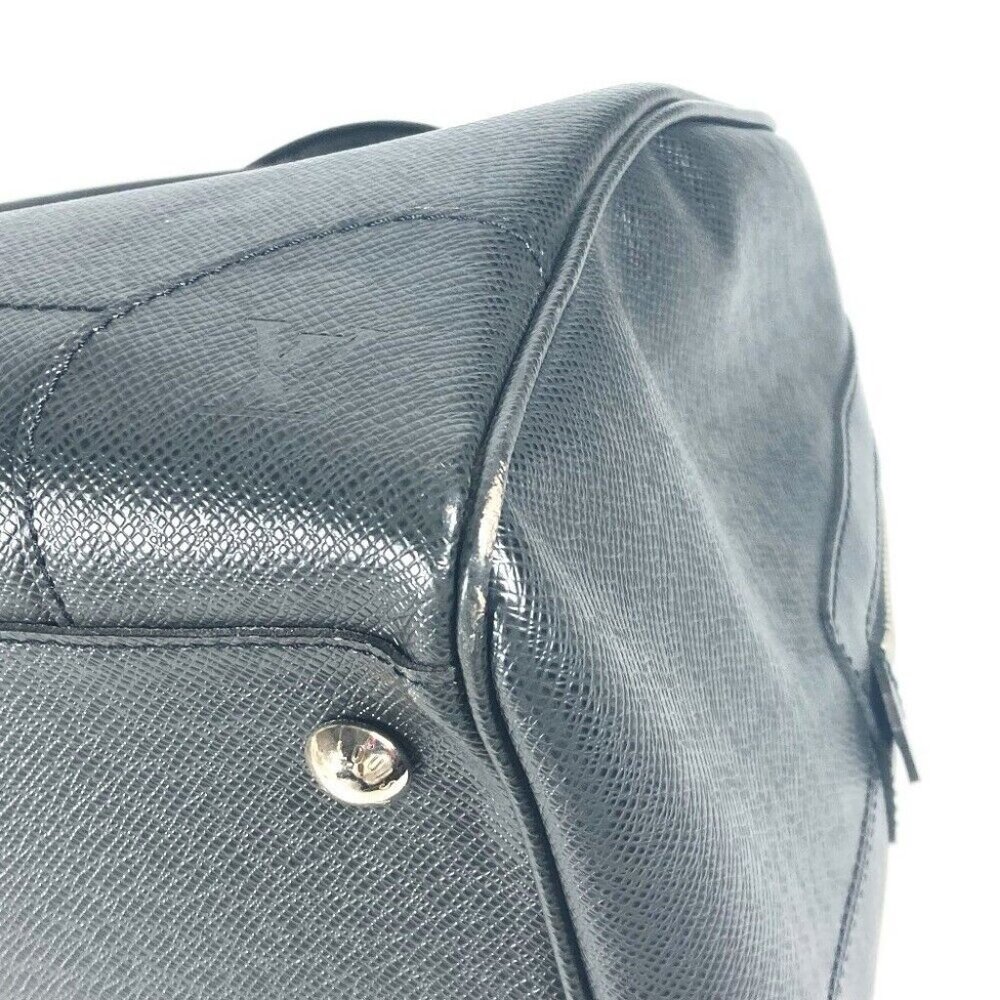 LOUIS VUITTON Taiga Stanislav Travel Bag Hand Bag Taiga Leather Black - Picture 6 of 16